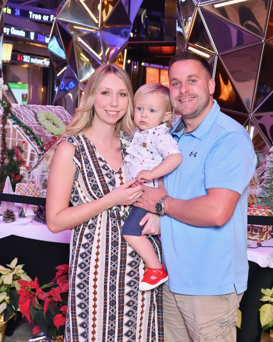 Michael Grimes with his wife Hayley and their son Michael